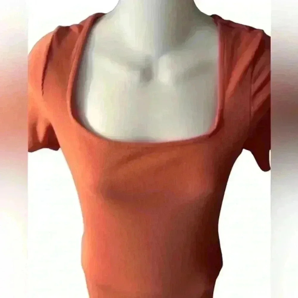 Primark Coral Rubbed Short‎ Sleeve Andre Dress, US 6 - Picture 3 of 8